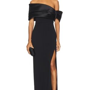 Alexis Maxi Dress in Black SOLACE London